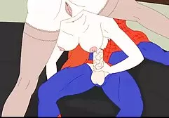Spiderman devine Sex Oral + Emmas din grupul a fost declanșat sexy party